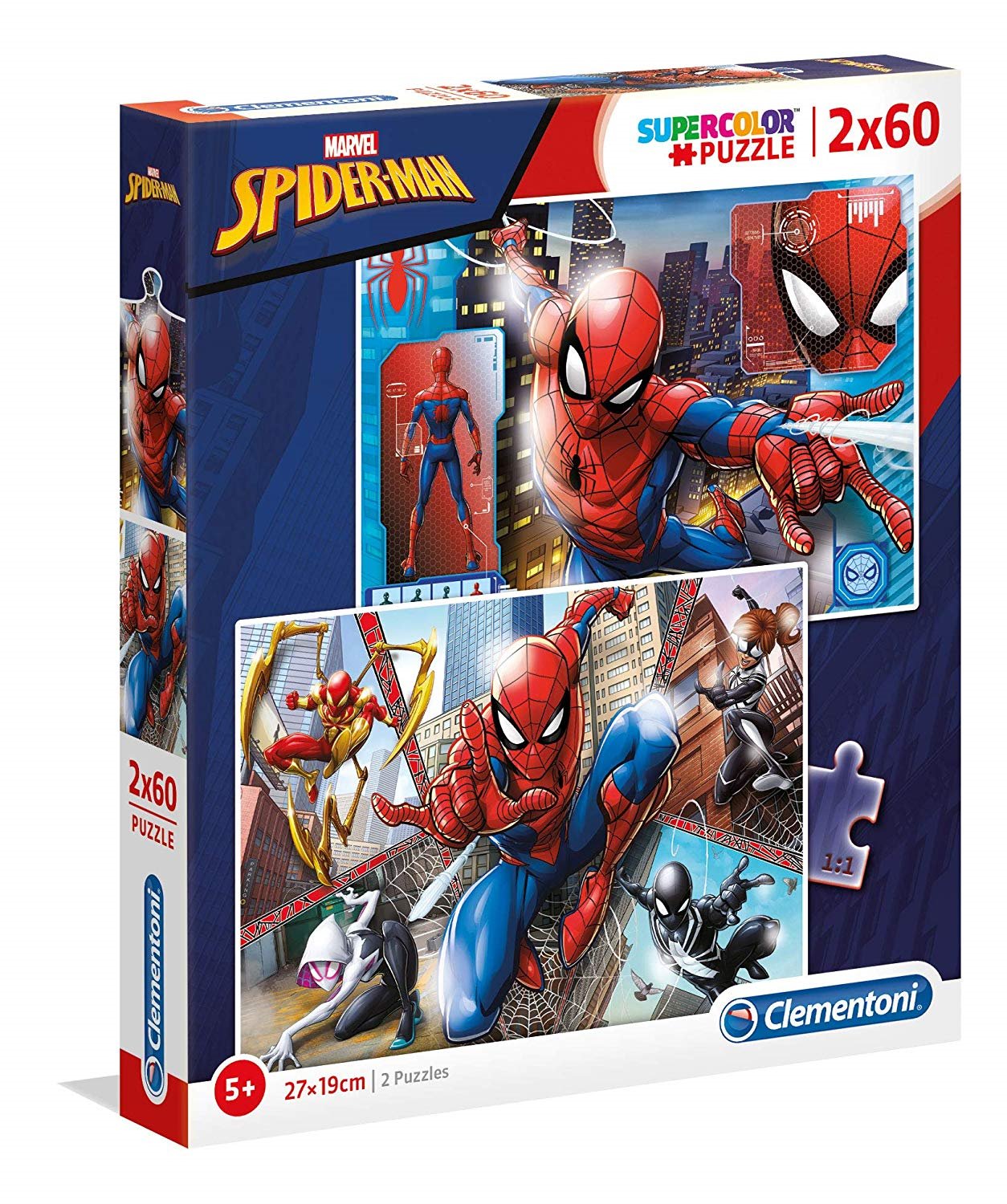 Puzzle 2x60 Spiderman, 40 - 99 pieces