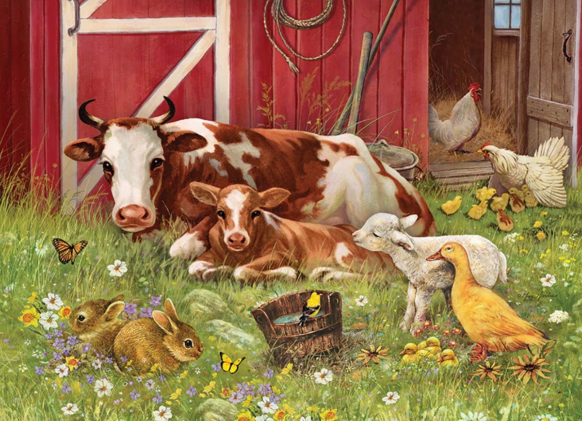 Puzzle Kolekcia Family: Zvieratá na farme