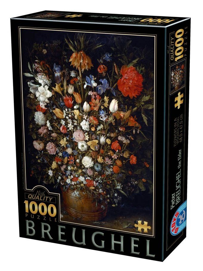 Puzzle Brueghel: Flowers in a Wooden Vessel