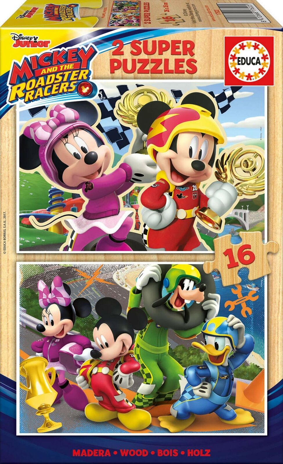 Puzzle Mickey egér - Versenyzők 2x16