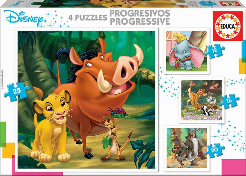 Puzzle 4v1 Disney: Leví kráľ 
