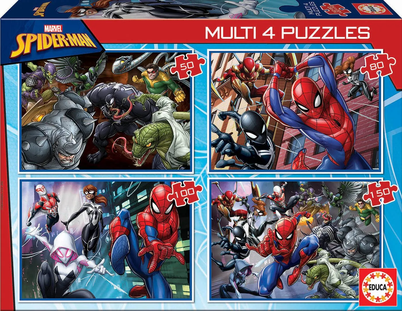 Puzzle 4x puzzle Spiderman II