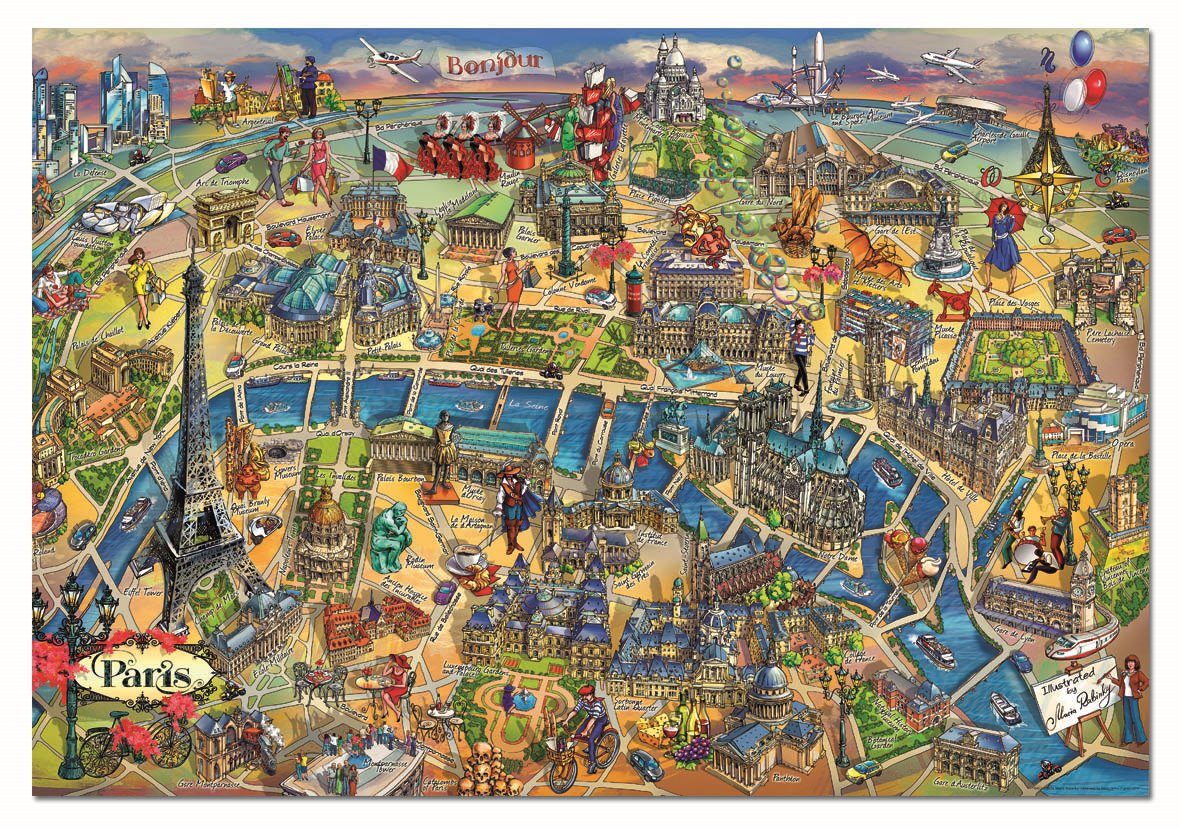 Puzzle Paris map