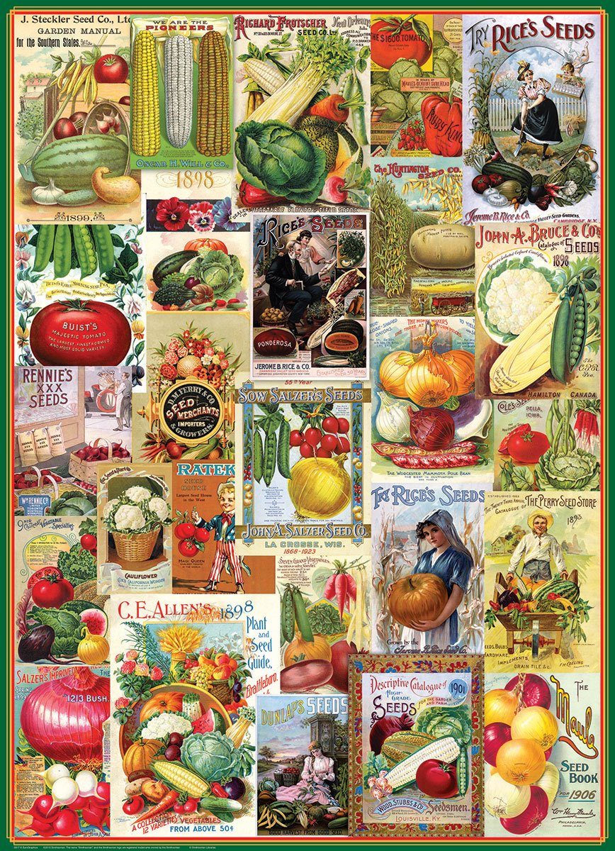 Puzzle Vegetables, Seed Catalog Collection