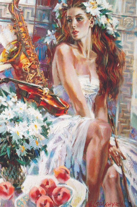 Puzzle Žena so saxofónom