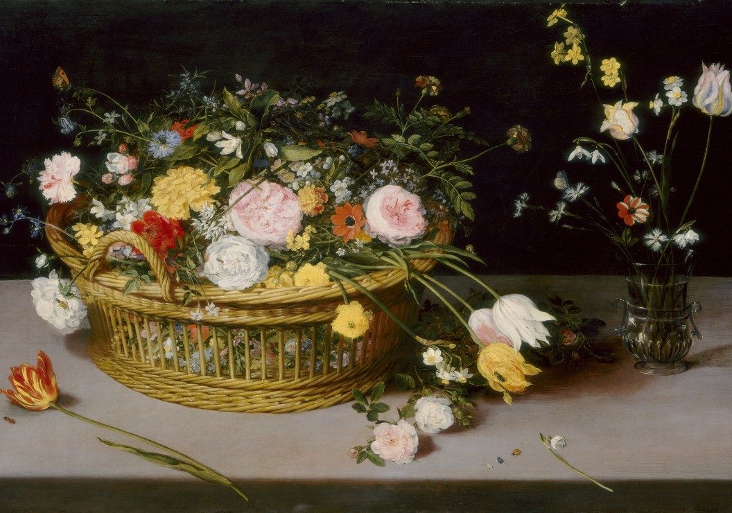 Puzzle Pieter Bruegel: Fleurs dans un panier et un vase