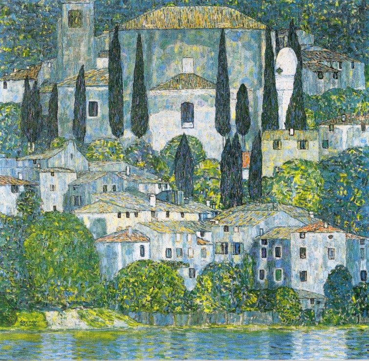 Puzzle Gustav Klimt: Kostel v Cassone