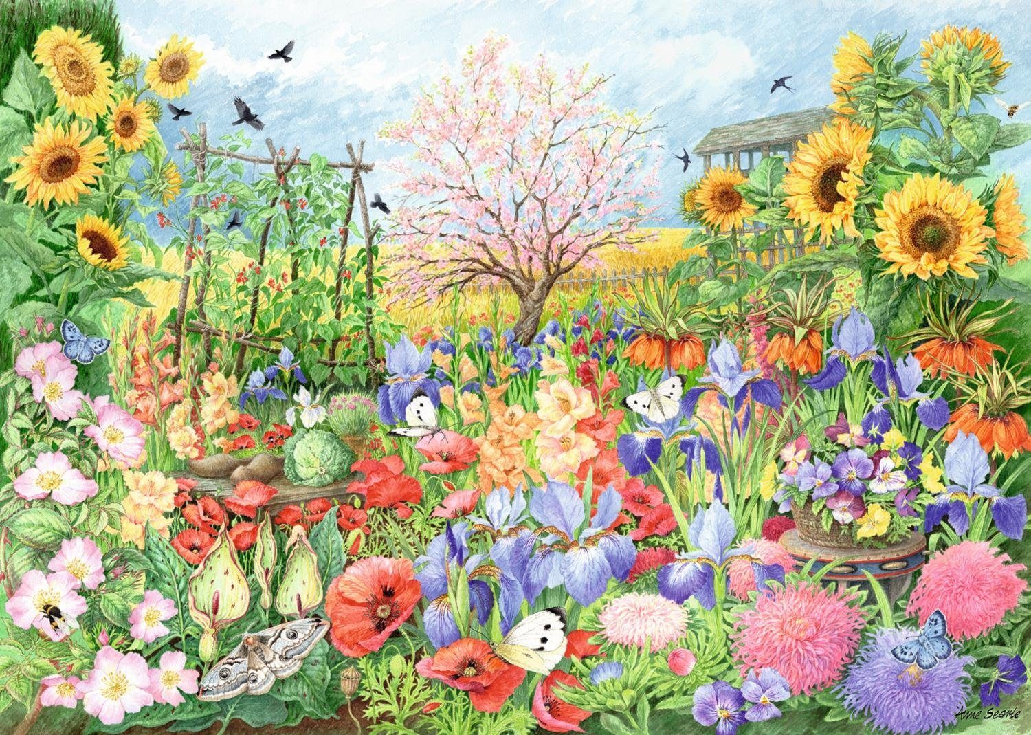 Puzzle Der Sonnenblumengarten