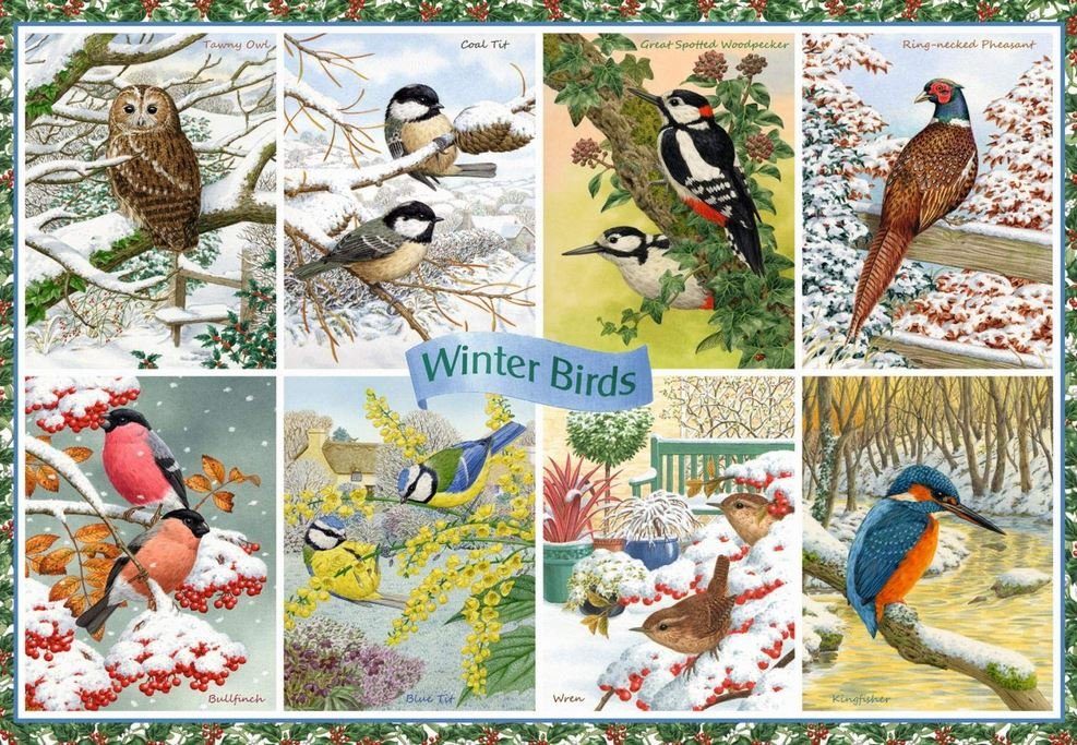 Puzzle Zimowe ptaki