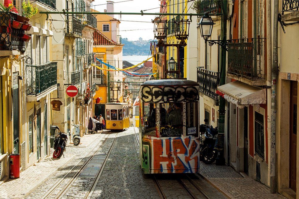 Puzzle Sárga villamos Lisszabonban