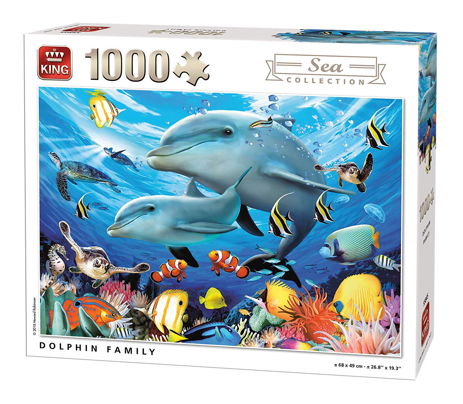 Puzzle Familia de delfines