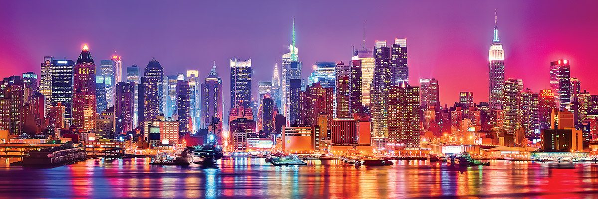 Puzzle New York éjjeli panorámaképe 