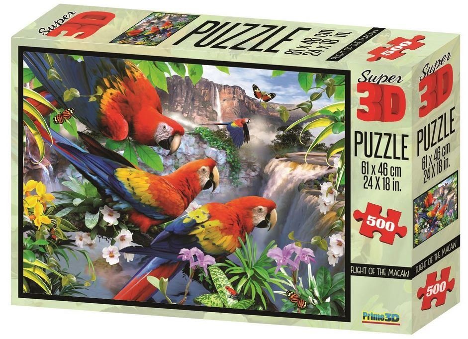 Puzzle Zborul Macaw 3D