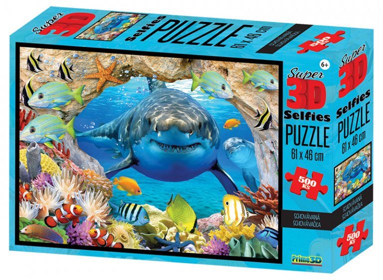 Puzzle Schovávačka so žralokom 3D