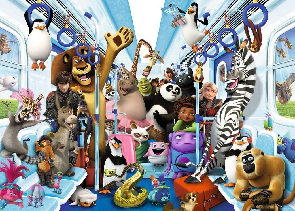 Puzzle Rodzina DreamWorks w trasie