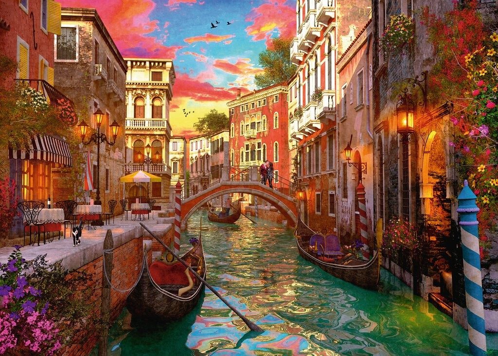 Puzzle Veneția romantică