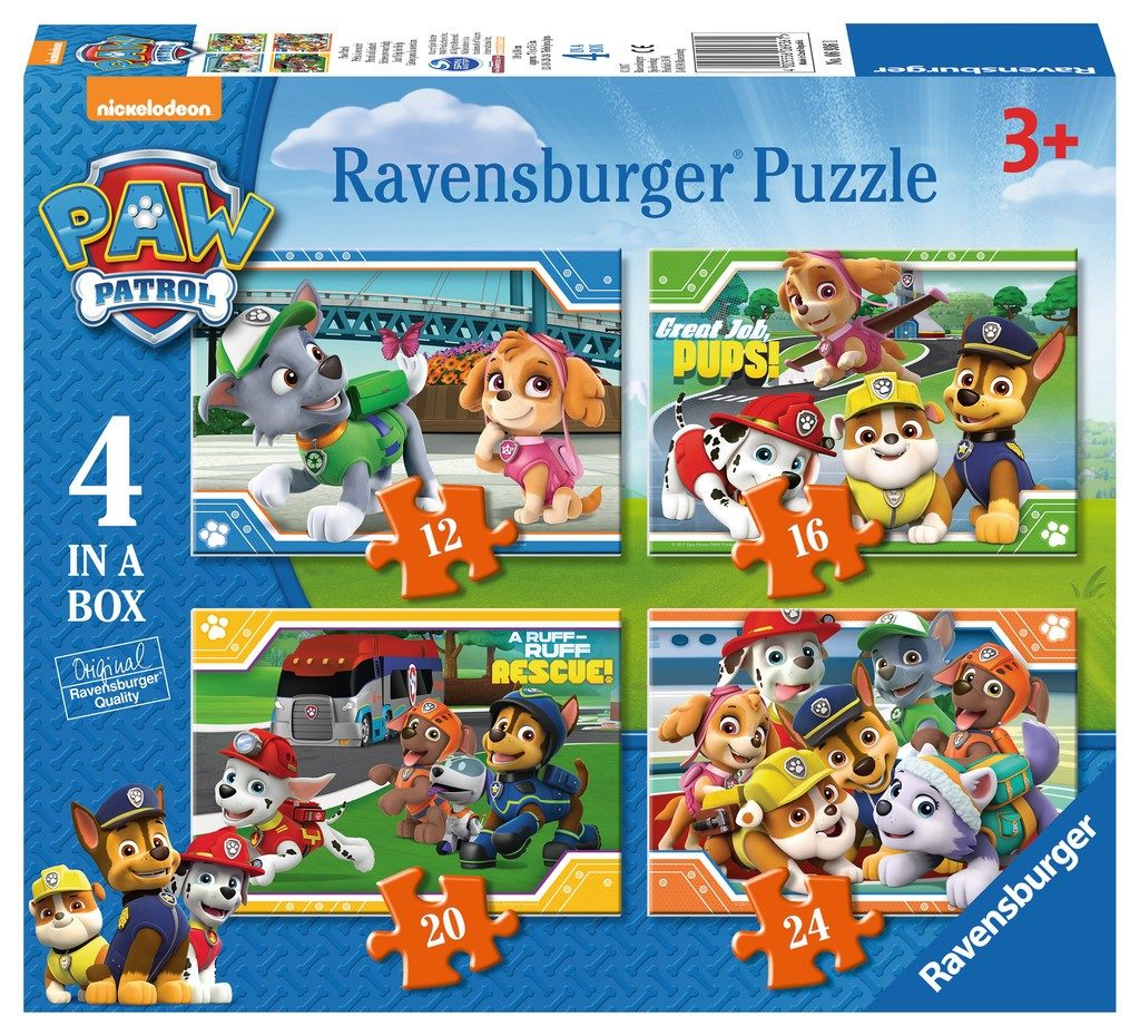 Patrulla Canina - Puzzle 4 en 1, Ravensburger