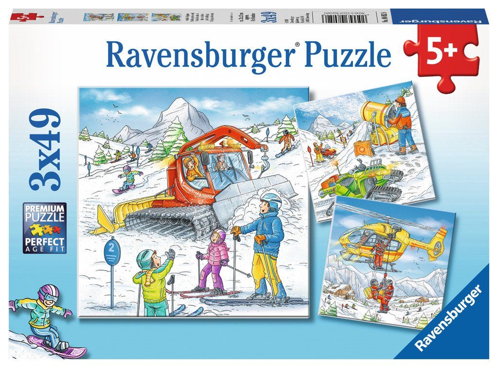 Puzzle 3x49 laten we skiën!