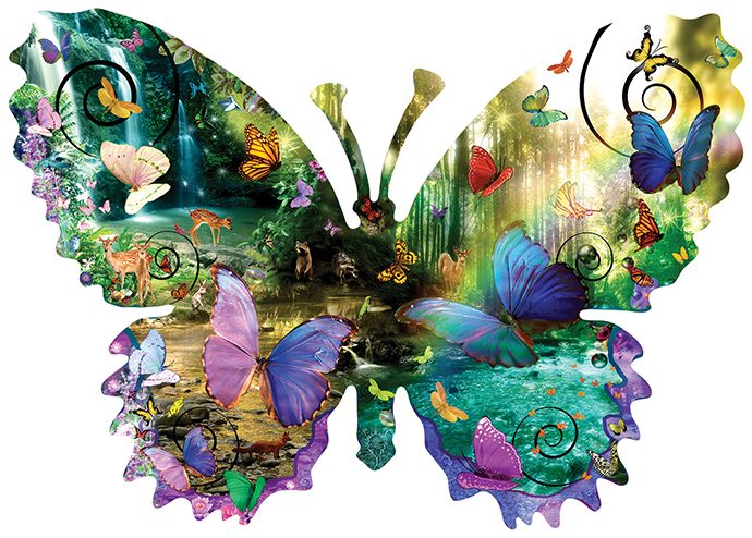 Puzzle Lesný motýľ