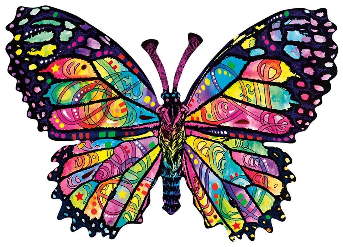 Puzzle Dean Russo: Glasmalerei Schmetterling