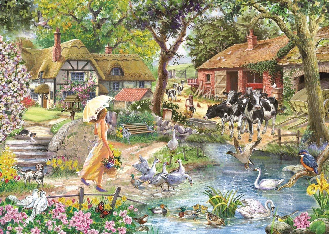 New & Sealed House of Puzzles 1000 piece jigsaw puzzle Summer Stroll 