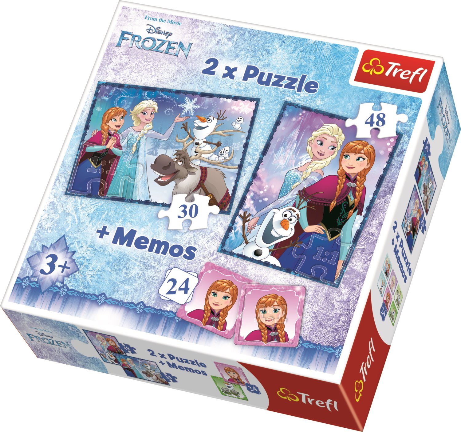 Puzzle 3v1 Frozen + pexeso