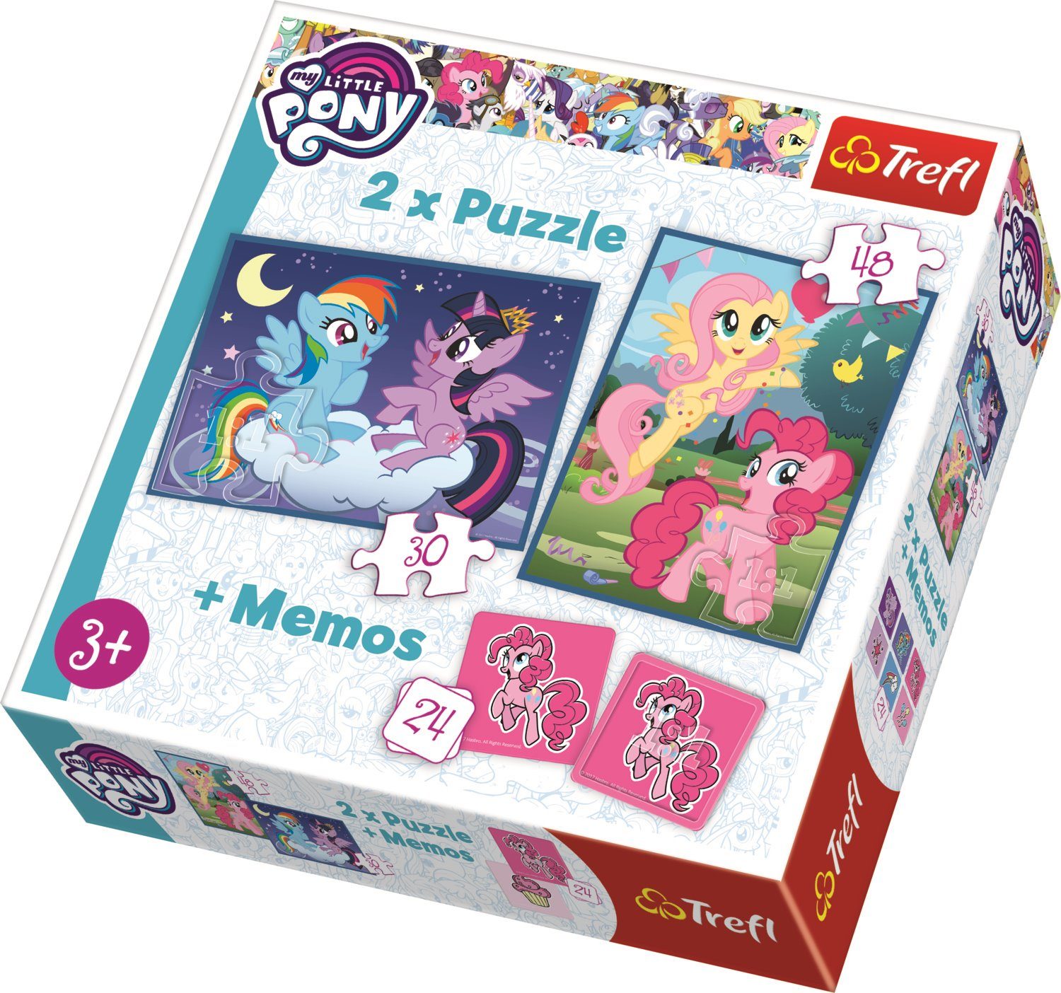 Puzzle 3en1 My Little Pony + juego de memoria