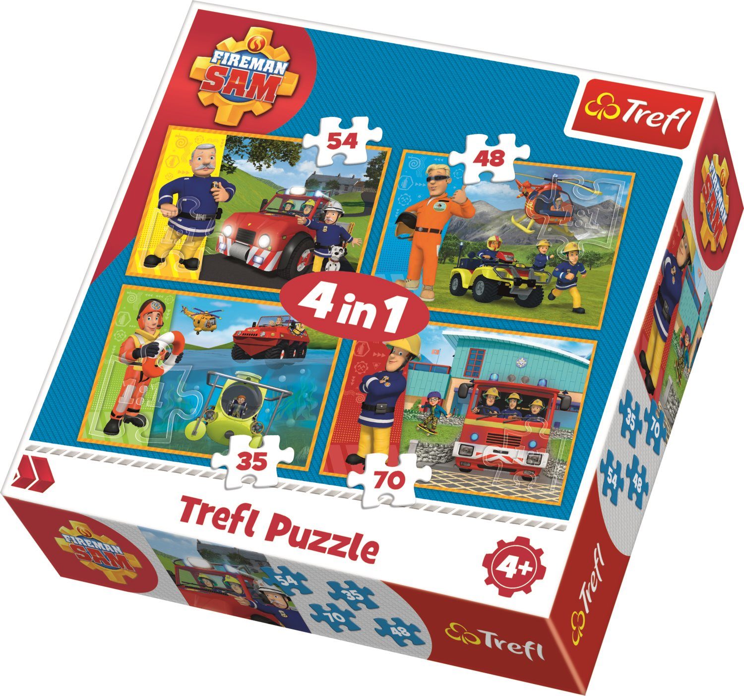 Puzzle 4in1 Firefighter Sam