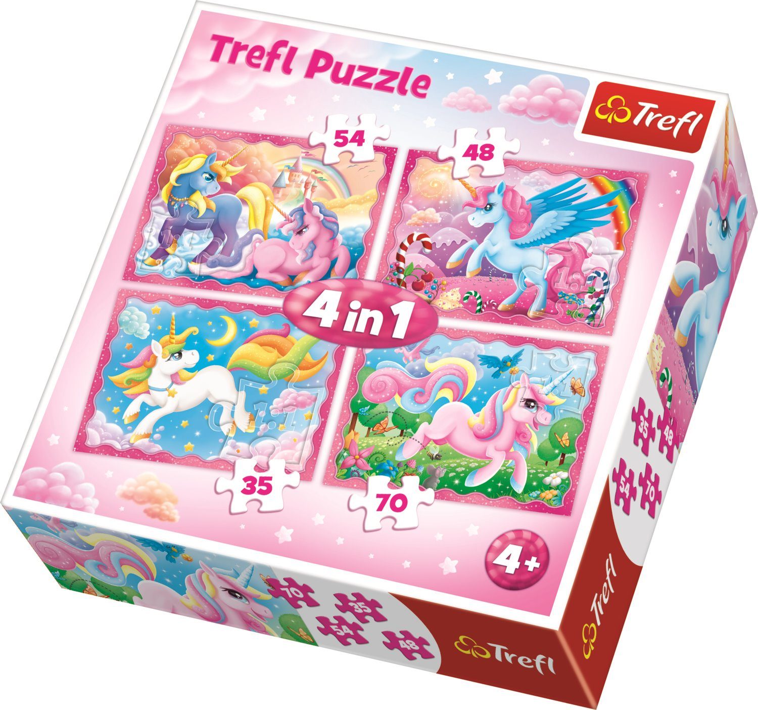 Puzzle 4in1 Happy Unicorn
