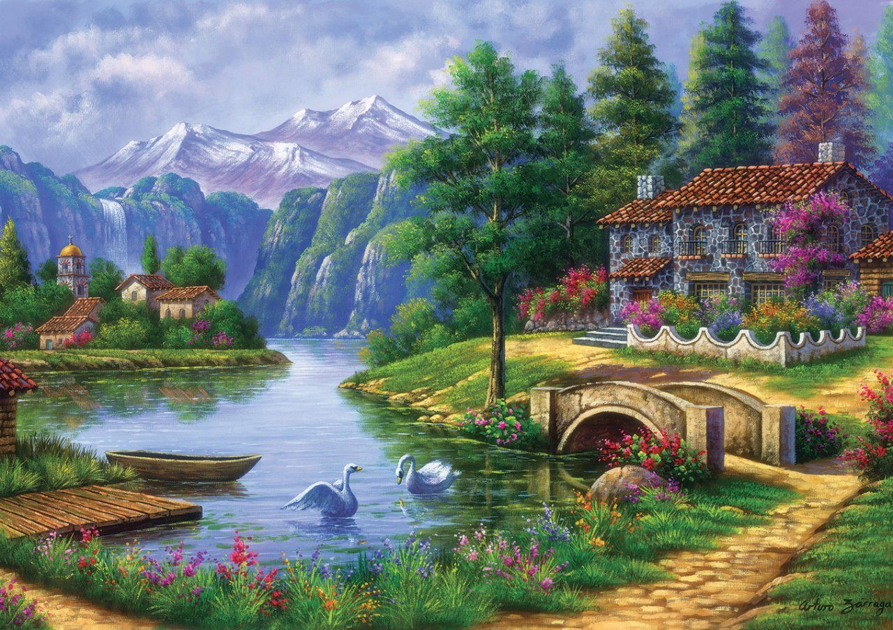 Puzzle Satul lacului
