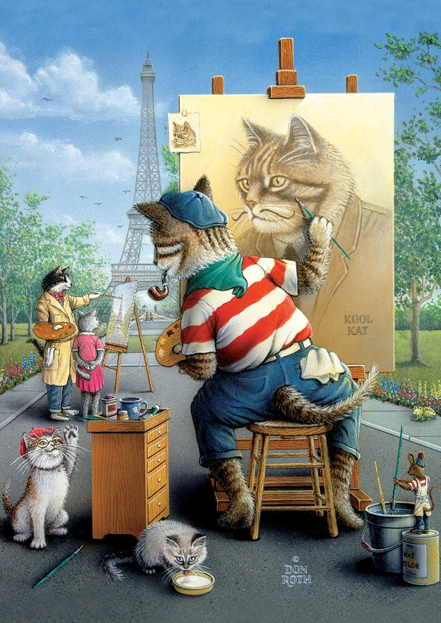 Puzzle The Cat is Painting