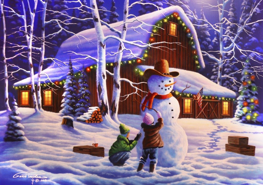 Puzzle A karácsony öröme - Hóemberépítés