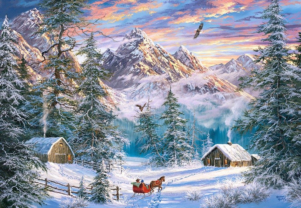 Puzzle Noël à la montagne