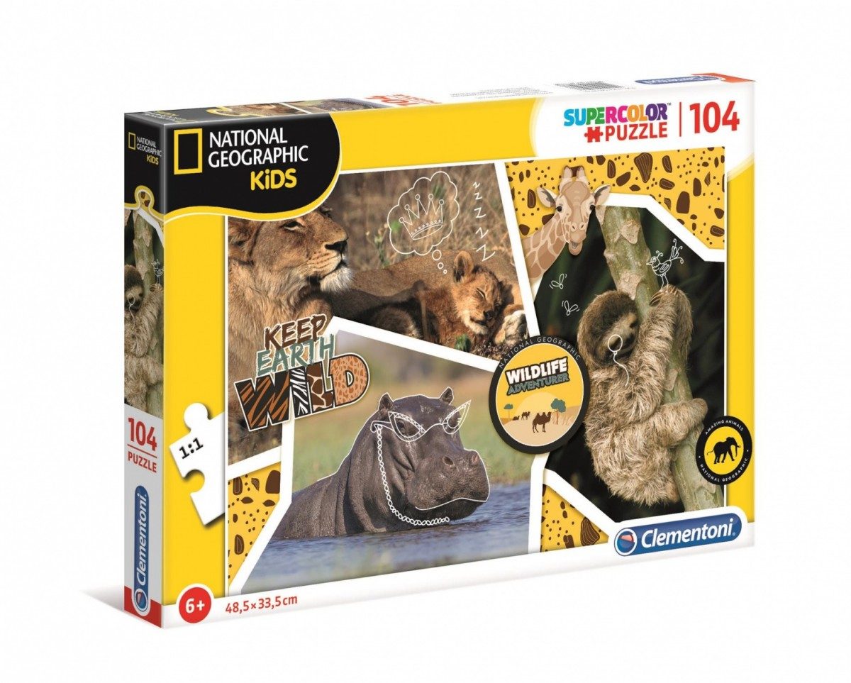 Puzzle NATIONAL GEOGRAPHIC KIDS Wildlife Advent 104 pièces