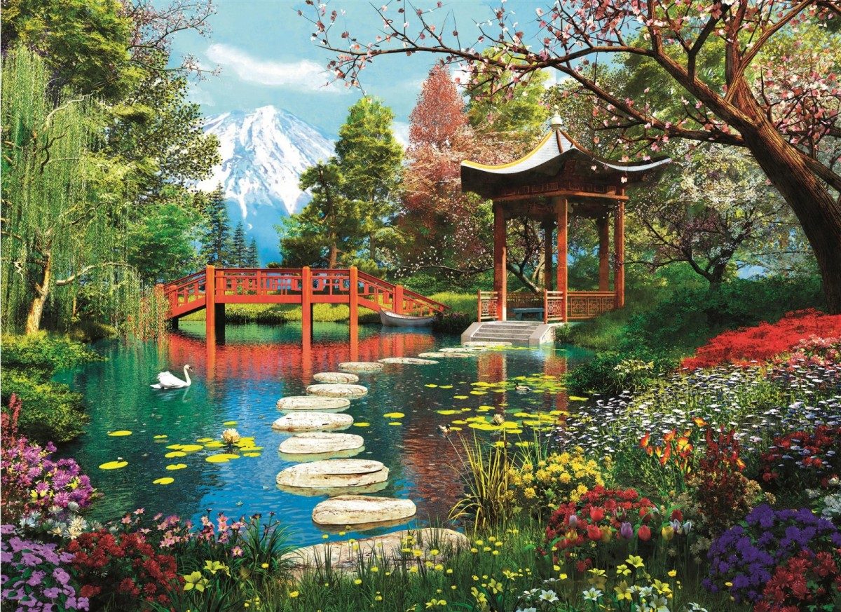 Puzzle Zahrada Fuji