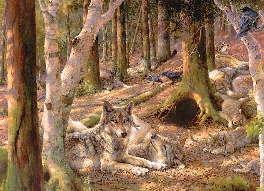 Puzzle Odpočívajúci vlci