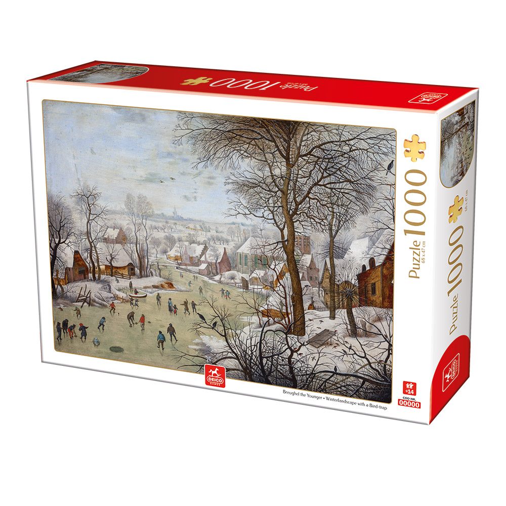 Puzzle Brueghel the Younger: Winterlandscape with a Bird Traps
