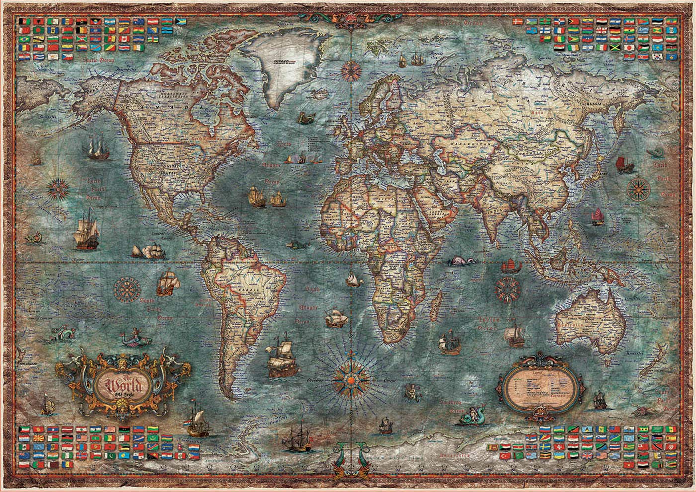 Puzzle Historická mapa světa