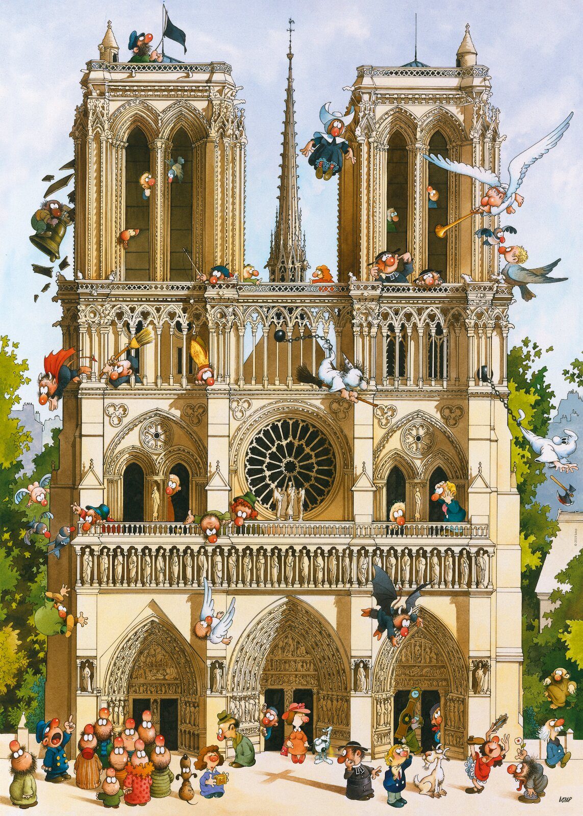 Puzzle Jean-Jacques Loup: Vive Notre Dame