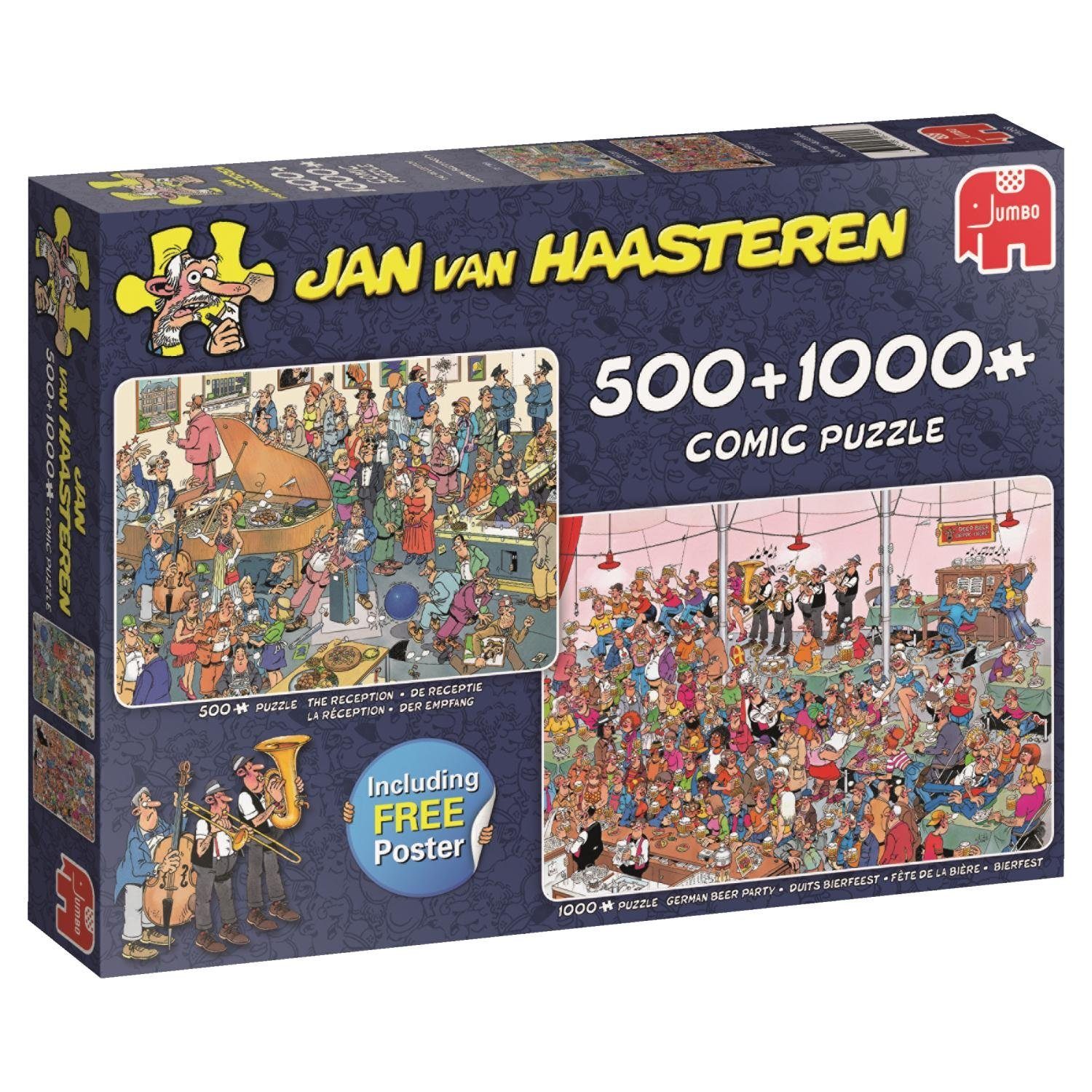 Puzzle 1x1000 a 1x500 Haasteren: Recepce a německý pivní festival