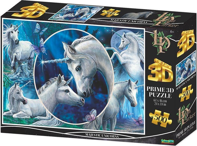 Derbeville test Plantation analog Puzzle Majestic Unicorns 3D, 500 Număr piese | Puzzle-Mania.ro