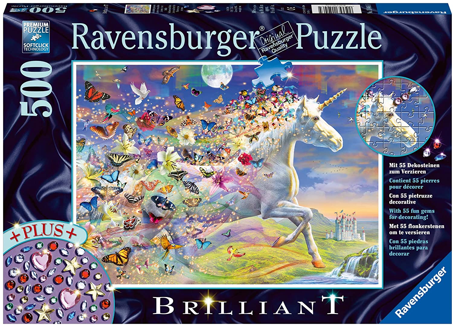 Puzzle Genialne puzzle jednorożca i motyle