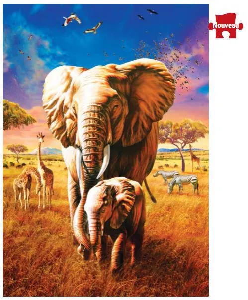 Puzzle Mother Elephant