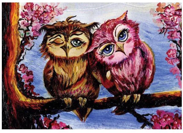 Puzzle Owls in Love