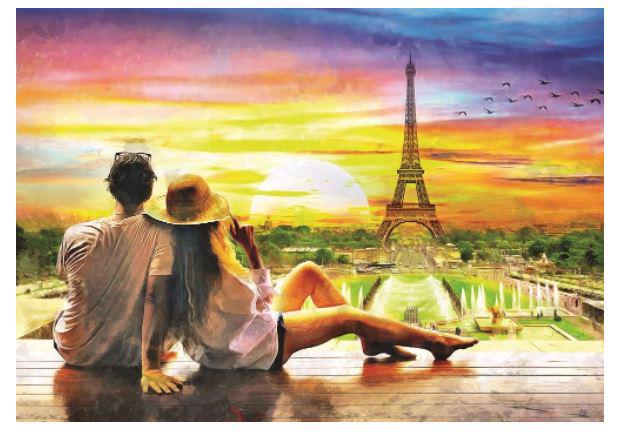 Puzzle Romance in the Sunset
