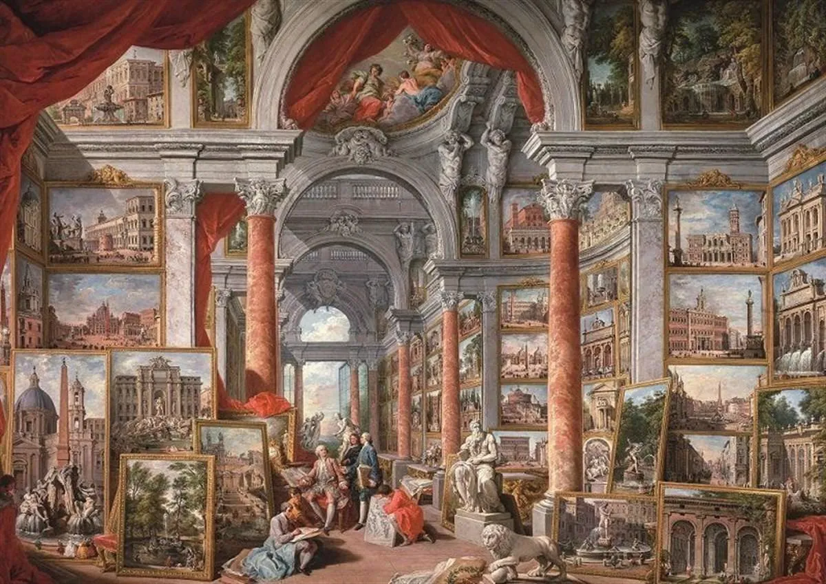Puzzle Modern Roma Manzaralı Resim Galerisi, 1757