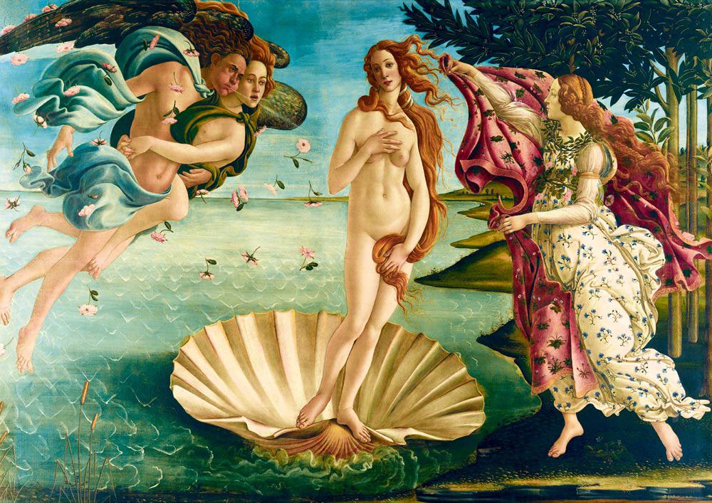 Puzzle Botticelli - Zrození Venuše, 1485