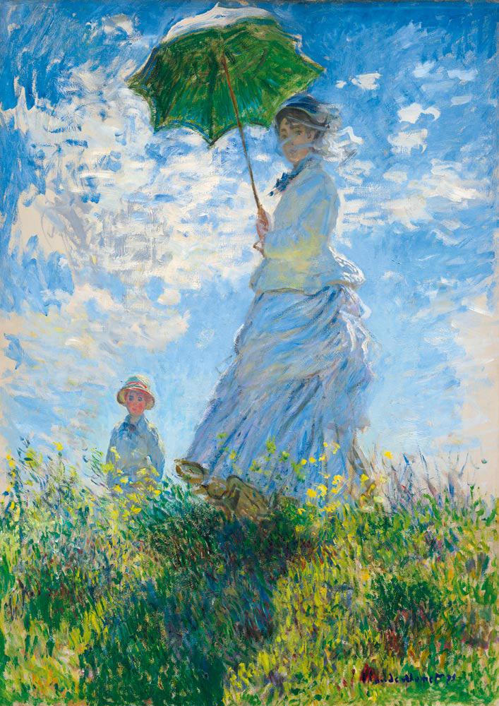 Puzzle Claude Monet - Nő napernyővel - Madame Monet