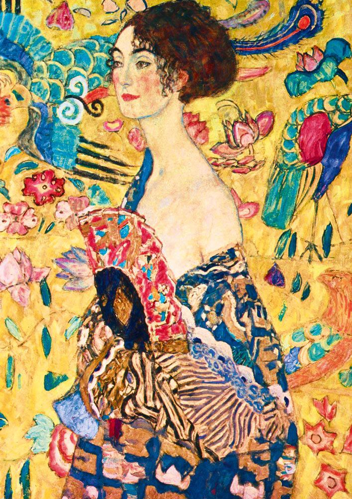 Puzzle Gustav Klimt: Dáma s vejárom,