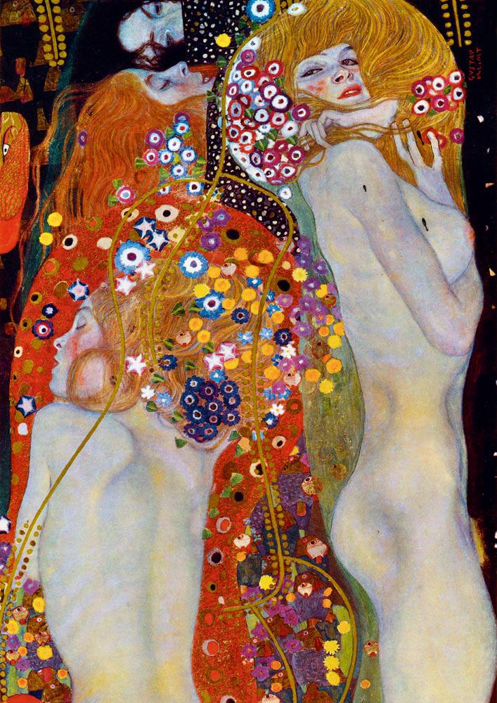 Puzzle Gustave Klimt - Șerpi de apă, 1907